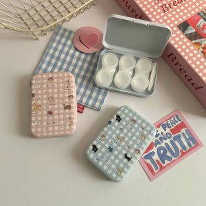 Like Fish Grid Animal House Colored Contact Lens Case