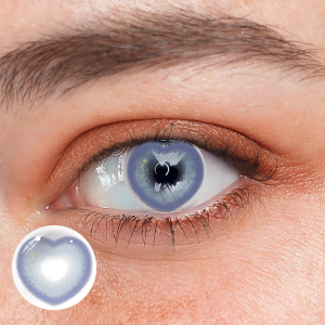 Cosplay Heart Shake Blue Colored Contact Lenses