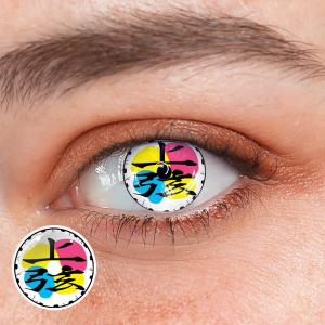 Cosplay Demon Slayer Twelve Kizuki Douma Left White Colored Contact Lenses