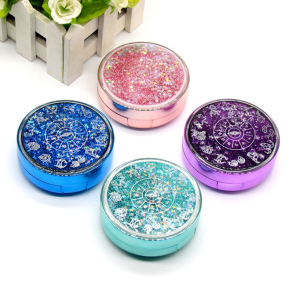 Stars Quicksand Multicolor Colored Contact Lens Case