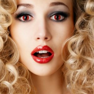 Cosplay Cat Eyes Red Colored Contact Lenses