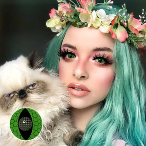 Cosplay Cat eyes snake eyes green Colored Contact Lenses