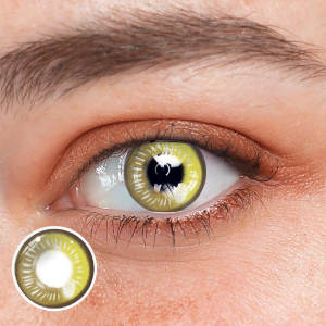 Cosplay Anime Yellow Prescription Colored Contact Lenses