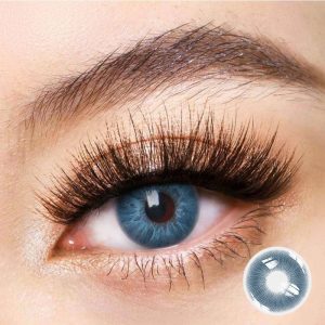 Love Story Oxytocin Blue Prescription Colored Contact Lenses - 0.00 / Plano