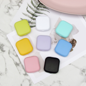 Square Frosting Multicolor Colored Contact Lens Case
