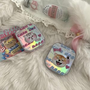 Ins Cute Laser Colored Contact Lens Case