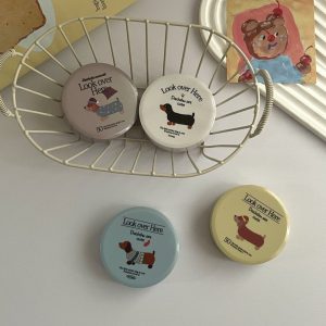 Ins Cute Dog Colored Contact Lens Case